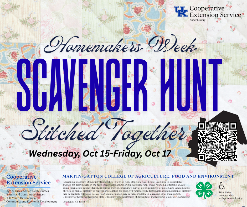 Homemakers Week Scavenger Hunt Stitched Together